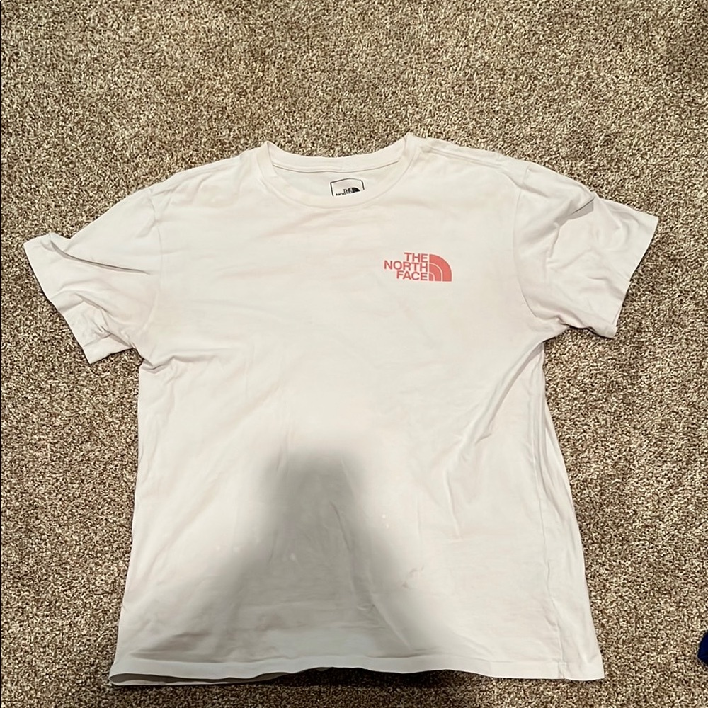 The North Face Cream Shirt with Pink Accents